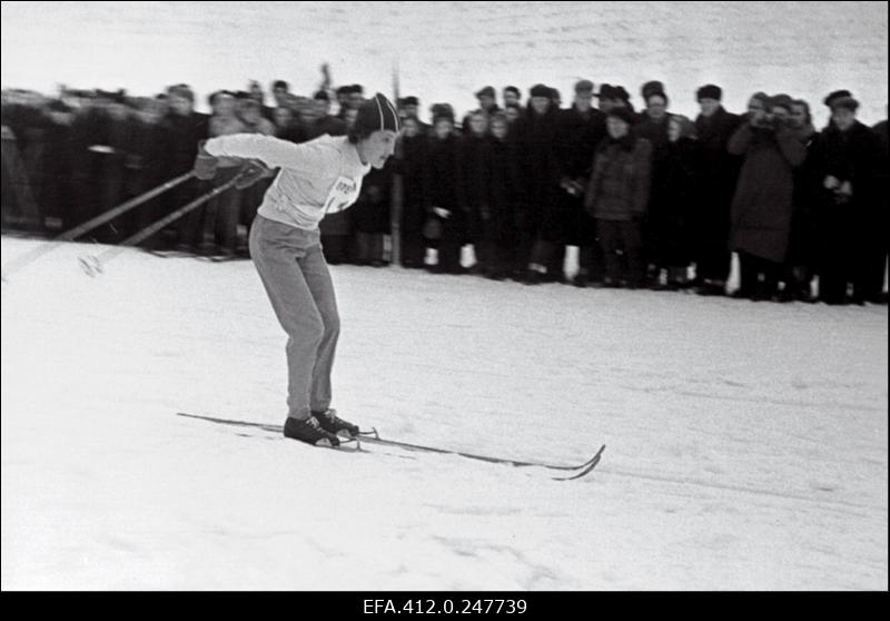 NSV Liidu suusatamise meistrivõistluste ajal Otepääl.