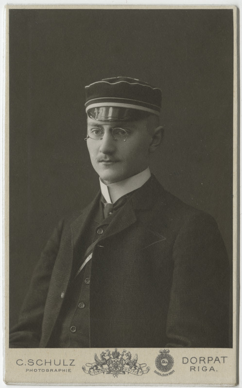 Korporatsiooni "Livonia" liige Karl von Zeddelmann, portreefoto