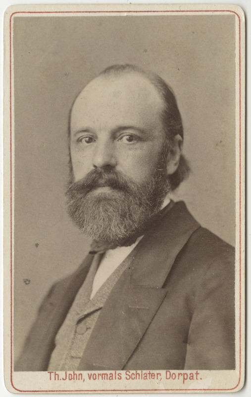 Tartu Ülikooli professor ja õigusteaduse dotsent Oswald Karl Alexander Schmidt (19.01.1823–29.07 1890), portreefoto