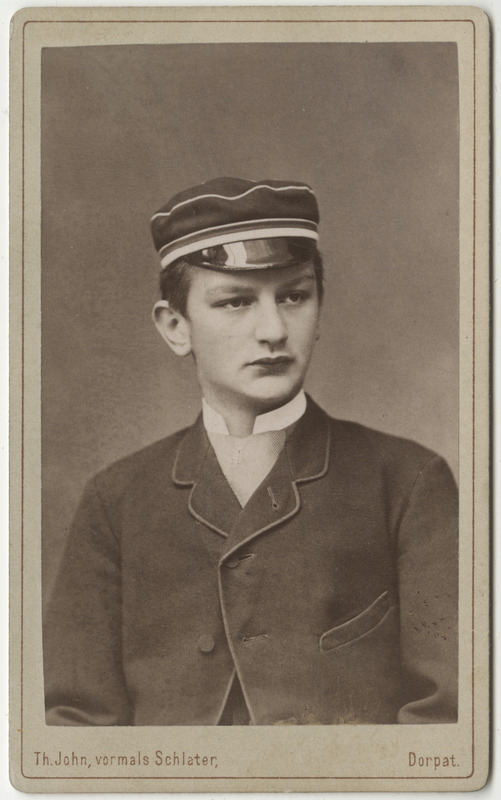 Korporatsioon "Estonia" liige parun Ernst Maydell, portreefoto