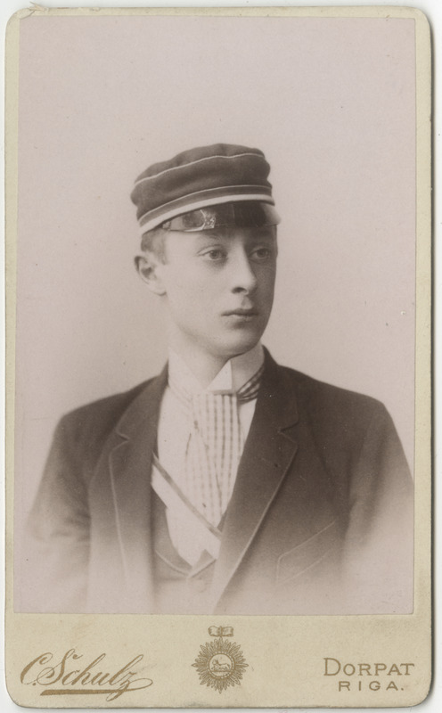 Korporatsioon "Estonia" liige parun Karl Schilling, portreefoto