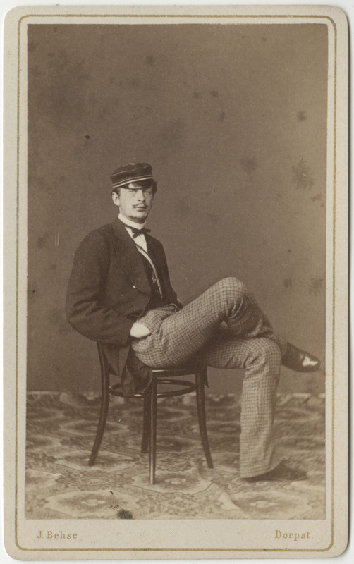 Korporatsioon "Estonia" liige parun Athur Stackelberg, portreefoto