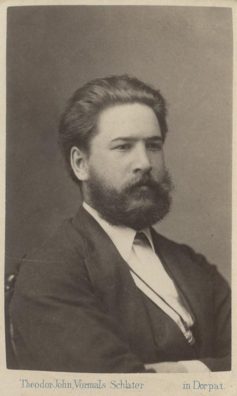 Korporatsioon "Estonia" liige Adolf Bergmann, portreefoto