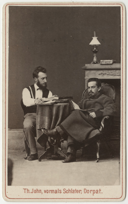 Korporatsioon "Estonia" liikmed Karl Riesenkampff ja Eduard Hunnius, grupifoto