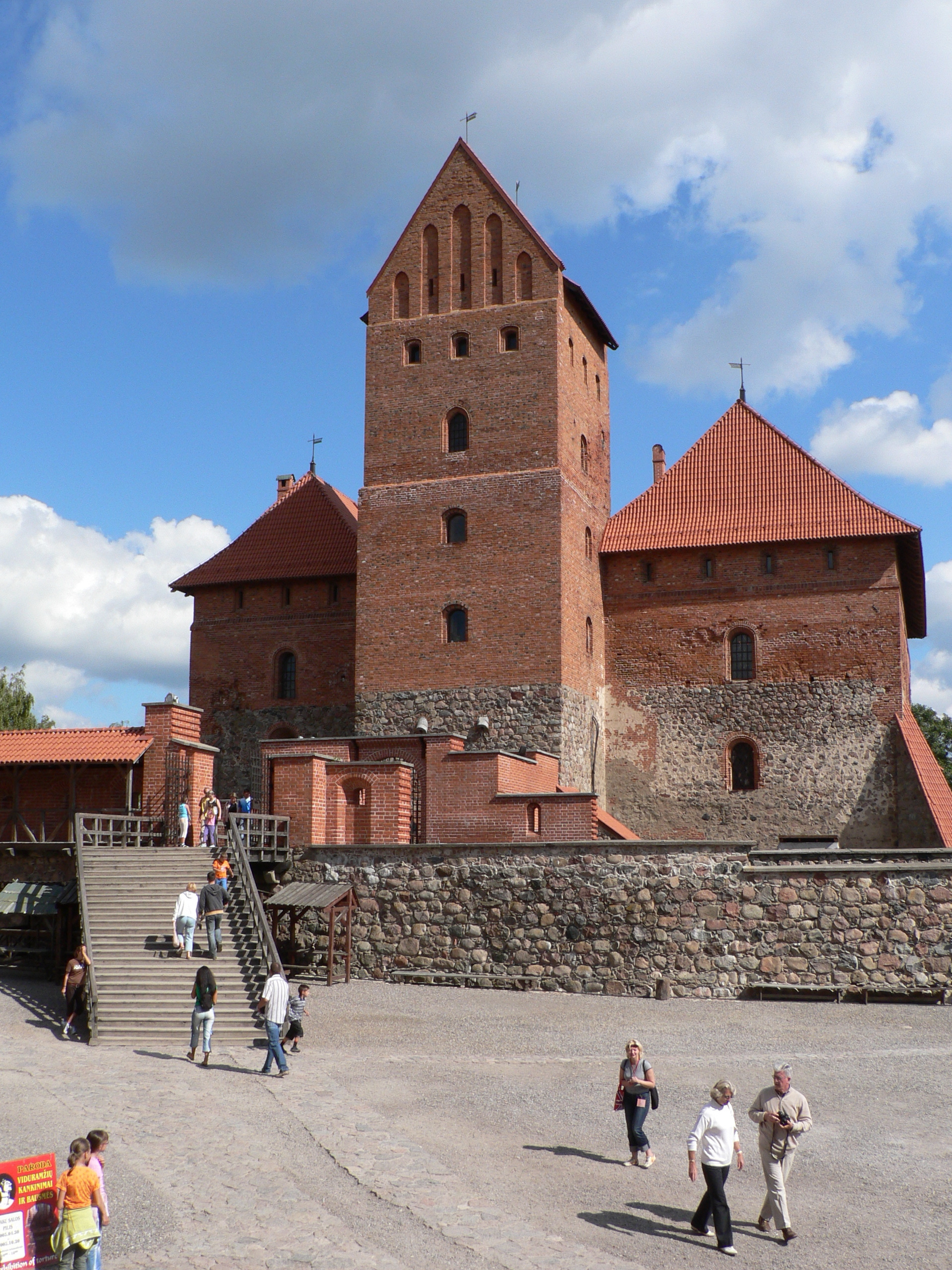 Trakai castle yard - Trakai Island Castle yard with donjon