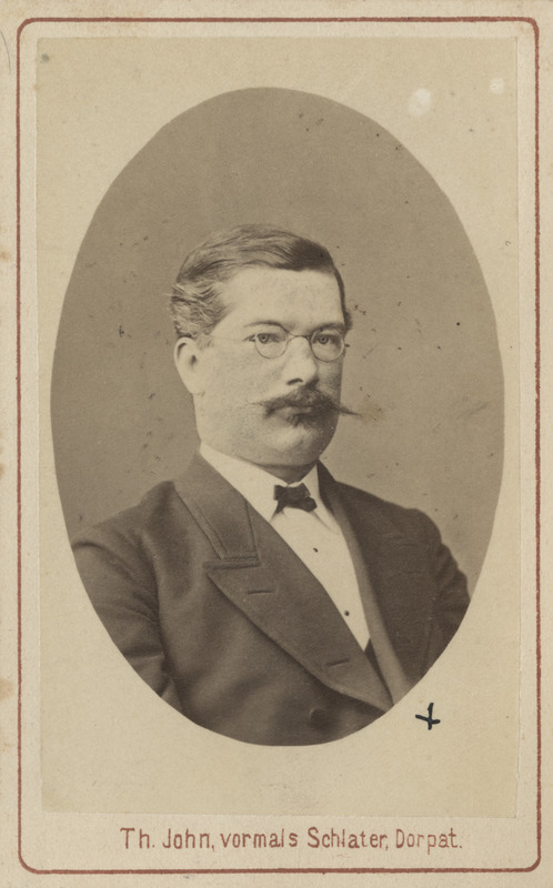 Korporatsioon "Estonia" liige Louis Mickwitz, portreefoto