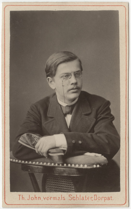 Korporatsioon "Estonia" liige Christfried Hörschelmann, portreefoto