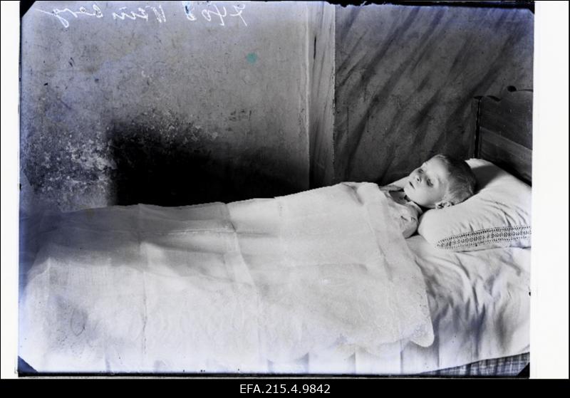 Poisi põrm voodis, (foto tellija Weinberg [Veinberg]).