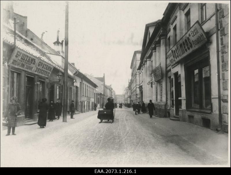 Tartu Rüütli tänav detsembris 1914