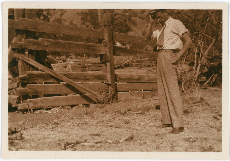 Tundmatu mees seismas kõrga karjaaia? ees