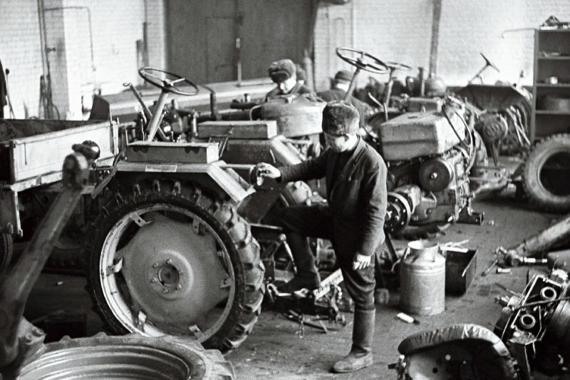 Kolga-Jaani kolhoosi töökoja sisevaade.