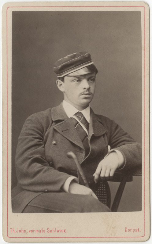 Korporatsioon "Estonia" liige Arved Schmidt, portreefoto