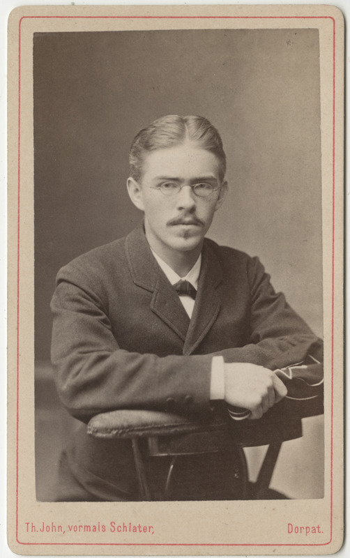 Korporatsioon "Estonia" liige Max Krause, portreefoto