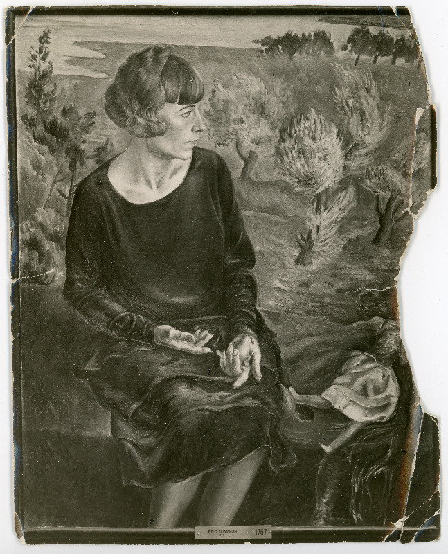 Adamson-Ericu Helsingi Ateneumi kogudesse kuuluv maal Emilie Varesest "Proua Siuts Barbaruse portree" 1928.