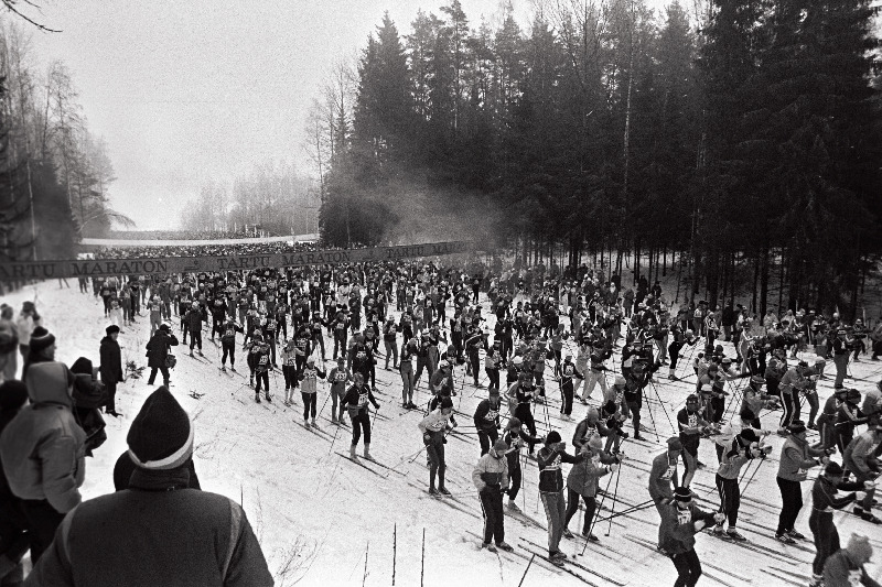 Tartu maraton, rajal.
