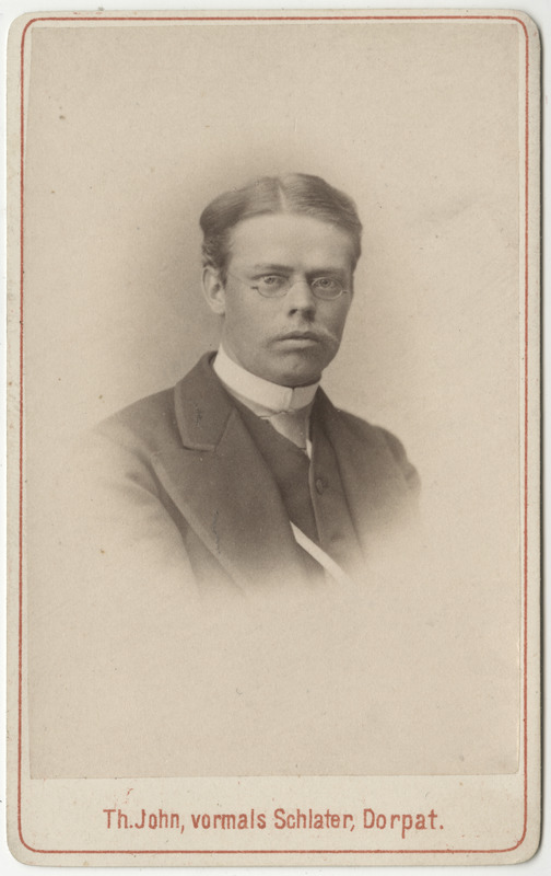 Korporatsioon "Estonia" liige Eduard Louis, portreefoto