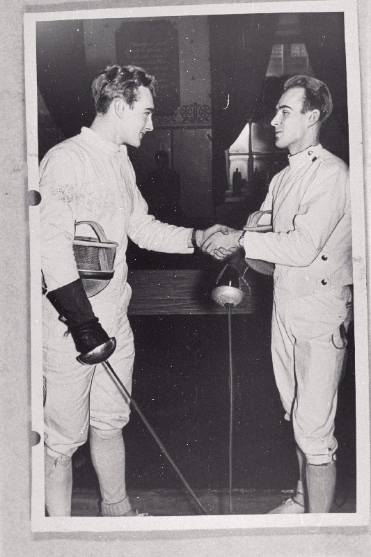 Viievõistlejad Kalju Lage (vasakul) ja Hanno Selg.