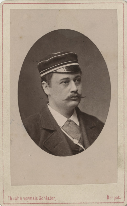 Korporatsioon "Estonia" liige Hugo Hempel, portreefoto