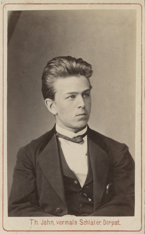 Korporatsioon "Estonia" liige Konstantin Ewers, portreefoto