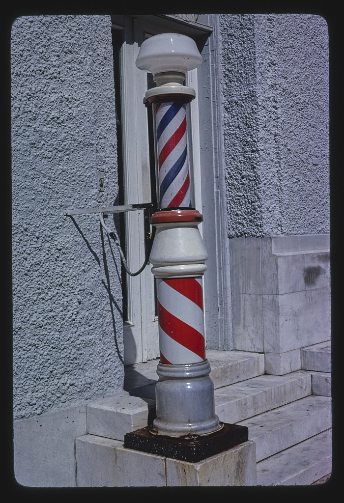 Barber pole, Garden Street, Pensacola, Florida (LOC)
