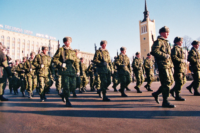 Kaitsejõudude paraad Eesti Vabariigi 80.aastapäeval Vabaduse väljakul.