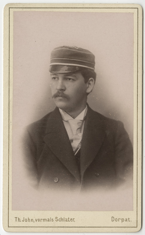 Korporatsiooni "Livonia" liige Charles von Broecker, portreefoto