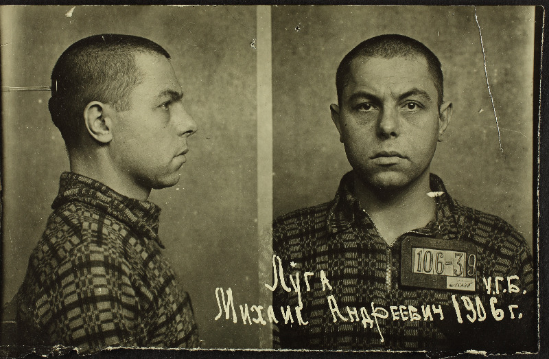 Luga, Mihhail Andrei p. (s. 1906). Vangifoto piiririkkumise uurimistoimikust.