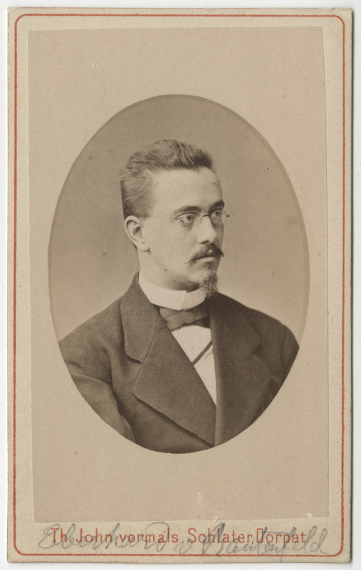 Korporatsiooni "Livonia" liige Eberhard Berens von Rautenfeld, portreefoto