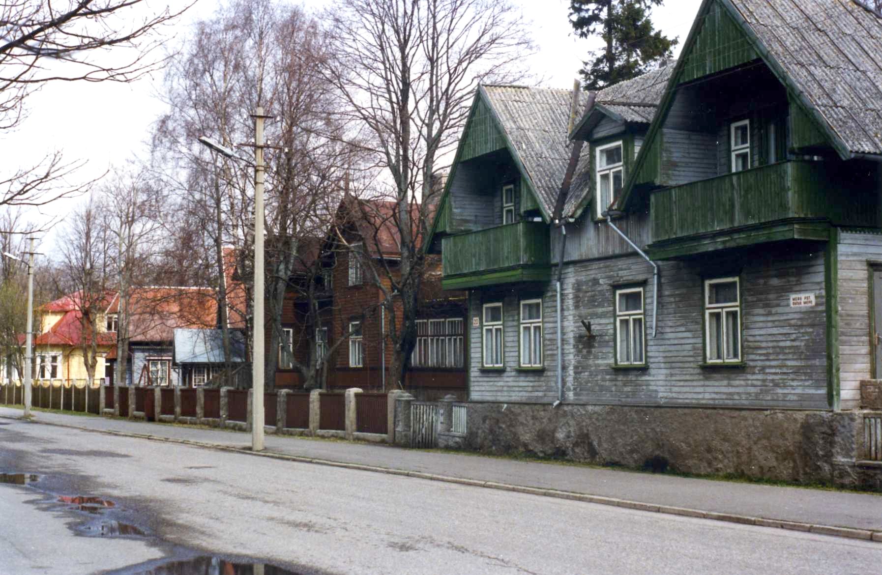 Timber houses, Mere Puiestee, Pärnu, Estonia. May 1996 - Mere Puiestee, Pärnu  Estonia. Timber houses