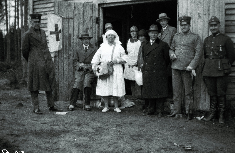 Naiskodukaitse sanitaarpunkt 10.-12.10.1931. a. toimunud Põlva manöövrite ajal.