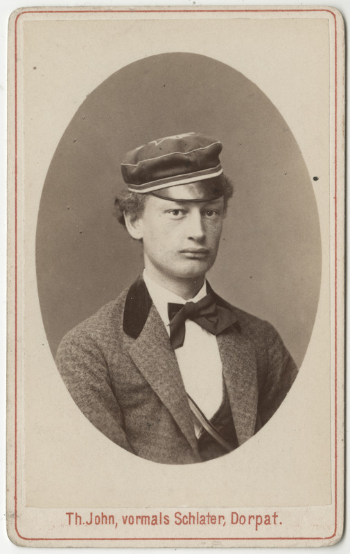 Korporatsioon "Estonia" liige Alexander von Tritthoff, portreefoto