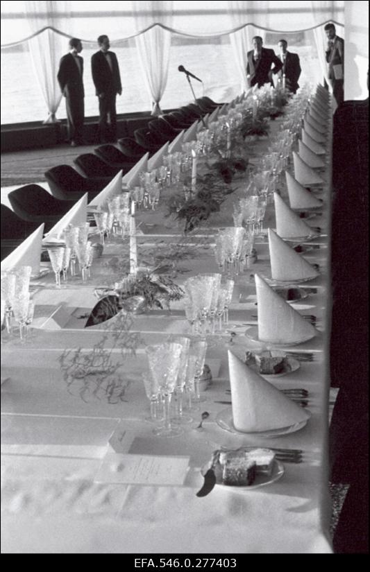 Prantsusmaa president Francois Mitterand külaskäigul Eestisse.