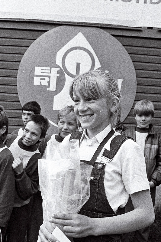 "Spinnakeri" ja "Noorte Hääle" XI "Optimistide" regatil paremini võistelnud tüdruk Liana Roomet Tartu Pioneerimajas.