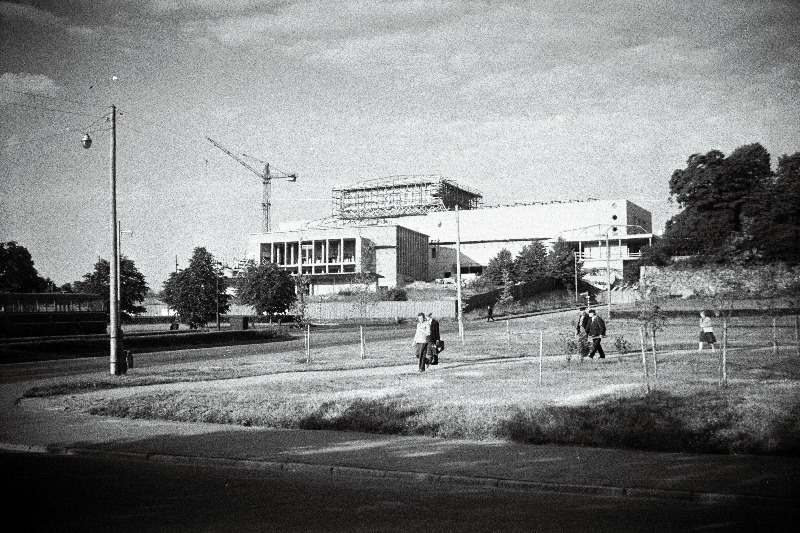 Vaade teater Vanemuine ehitusele.