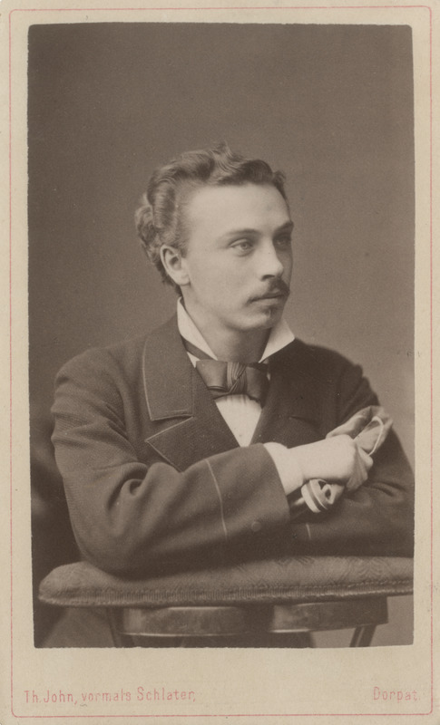 Korporatsioon "Estonia" liige Rudolf von Winkler, portreefoto