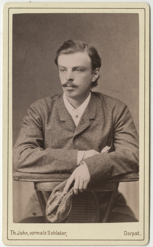 Korporatsioon "Estonia" liige Arved Schmidt, portreefoto