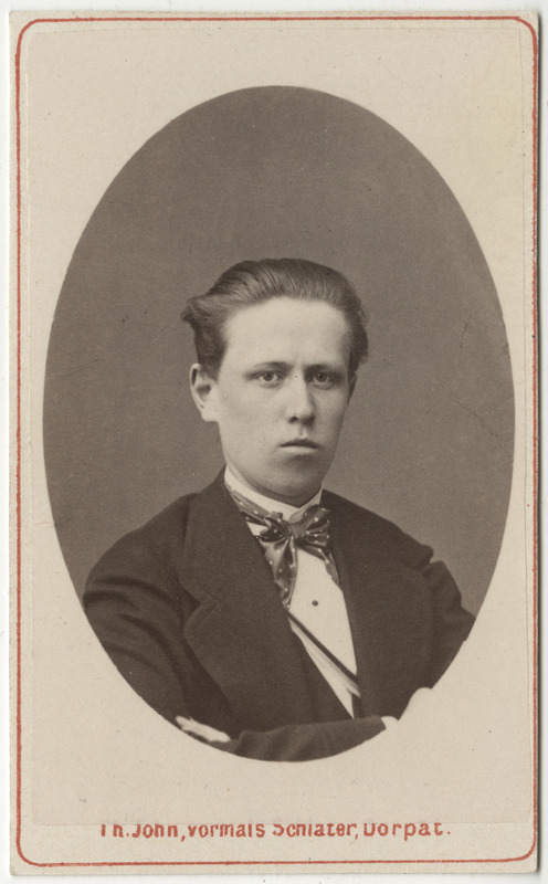 Korporatsioon "Estonia" liige Hermann Hansen, portreefoto