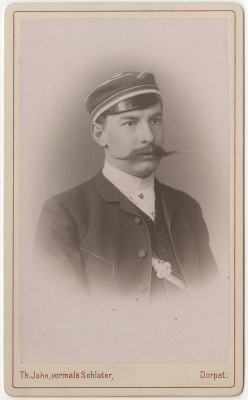 Korporatsioon "Estonia" liige parun Georges Wrangell, portreefoto