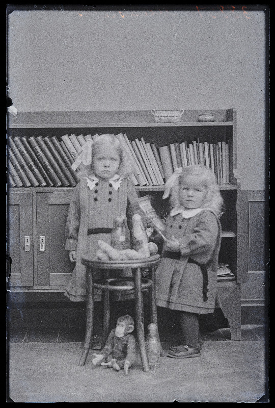 Kaks tüdrukut mänguasjadega, (foto tellija Maasepp).