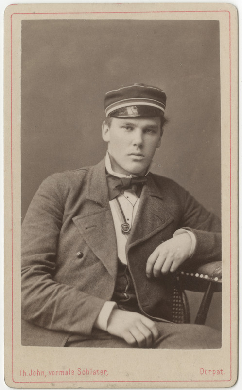 Korporatsioon "Estonia" liige Friedrich Pabst, portreefoto