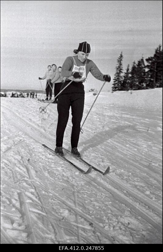 NSV Liidu suusatamise meistrivõistluste ajal Otepääl.