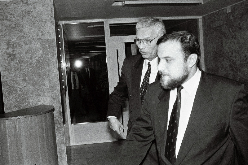 Euroopa komisjoni liige Hans van den Broek ja Eesti välisminister Jüri Luik.