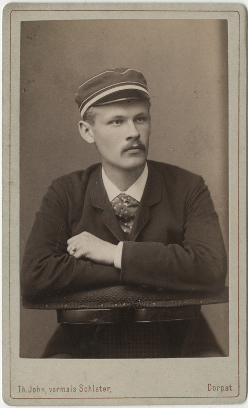 Korporatsiooni "Livonia" liige Gustav von Samson-Himmelstjerna, portreefoto
