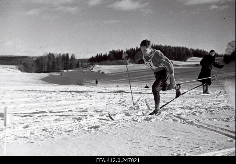NSV Liidu suusatamise meistrivõistluste ajal Otepääl.