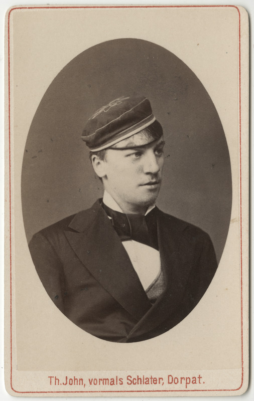 Korporatsioon "Estonia" liige krahv Bernhard Manteuffel, portreefoto