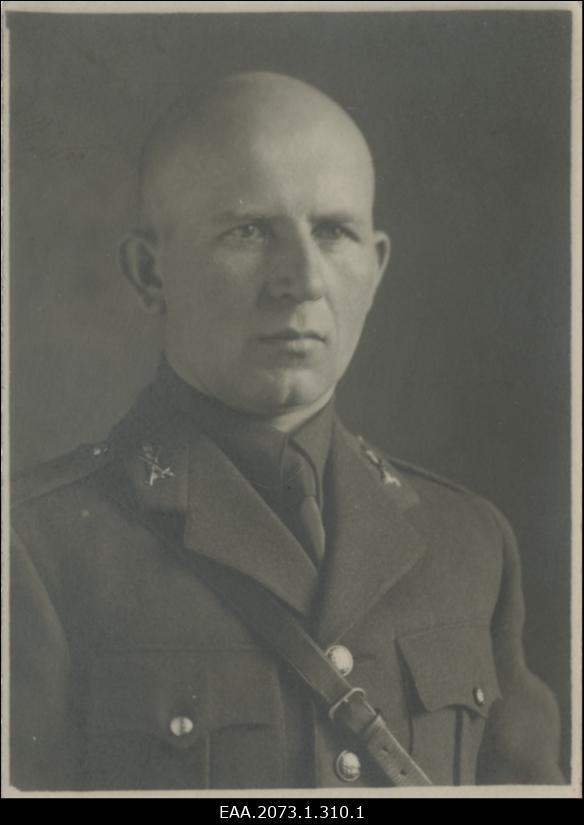 Veebruaris 1938 Peipsi järvel tapetud piirivalvur kapral Voldemar Kaio, portreefoto
