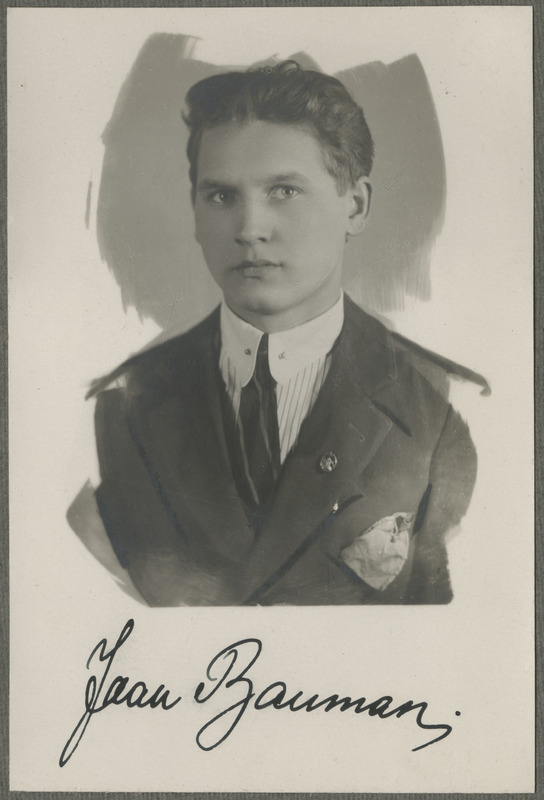 Jaan Baumanni portree autogrammiga