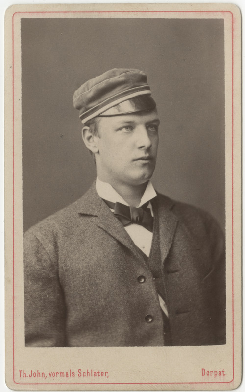 Korporatsioon "Estonia" liige parun Friedrich von der Pahlen, portreefoto