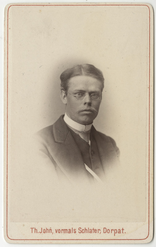 Korporatsioon "Estonia" liige Eduard Louis, portreefoto