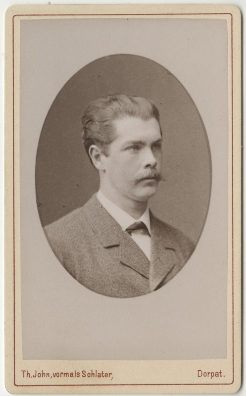 Korporatsioon "Estonia" liige Karl Otto von Renteln, portreefoto